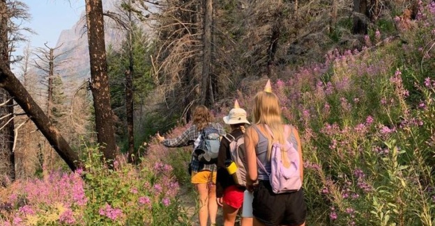 Girls Hiking